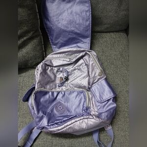 Kipling Purple Metallic BackPack